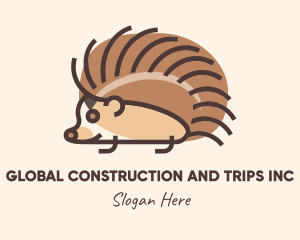 Veterinary - Brown Pet Hedgehog logo design