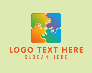 Multicolor - Child Nursery Puzzle logo design