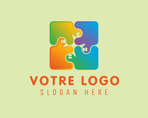 Multicolor - Child Nursery Puzzle logo design