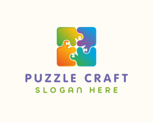 Child Nursery Puzzle logo design