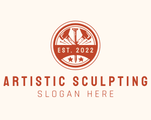 Sculpting - Hammer Nail Carpentry logo design