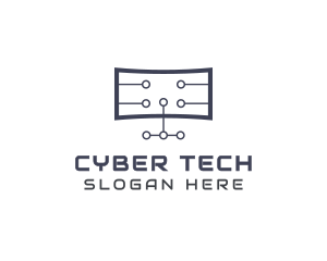 Cyber - Cyber Circuit Television logo design