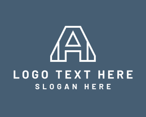 Advisory - Construction Marketing Letter A logo design