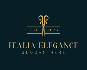 Elegant Hairdresser Shears logo design