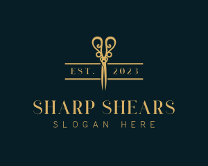 Shears - Elegant Hairdresser Shears logo design