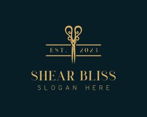 Elegant Hairdresser Shears logo design