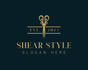 Elegant Hairdresser Shears logo design