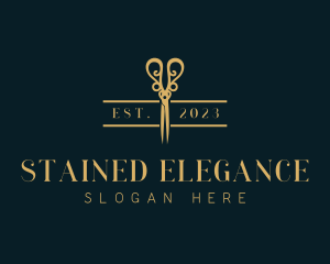 Elegant Hairdresser Shears logo design