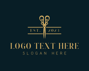 Elegant Hairdresser Shears Logo