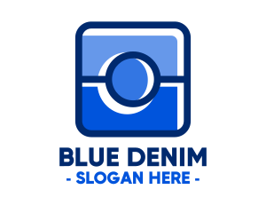 Blue Camera Photography App logo design