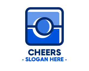 Blue Camera Photography App logo design