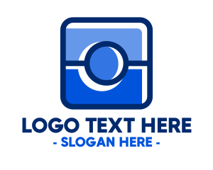 Blogger - Blue Camera Photography App logo design