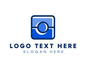 Blogger - Blue Camera Photography App logo design