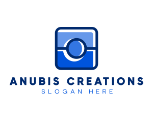 Blue Camera Photography App logo design