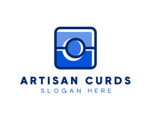 Blue Camera Photography App logo design