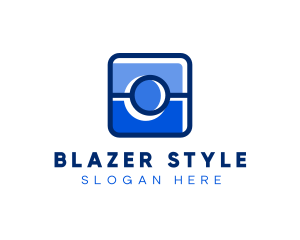 Blue Camera Photography App logo design