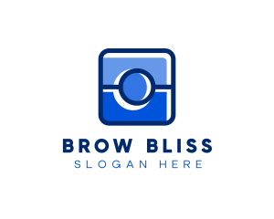 Blue Camera Photography App logo design