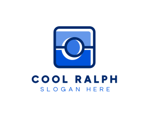 Blue Camera Photography App logo design