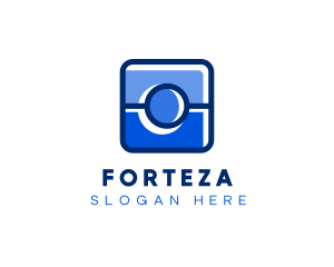 Blue Camera Photography App logo design