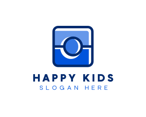 Blue Camera Photography App logo design