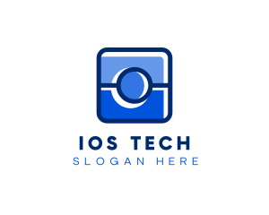 Blue Camera Photography App logo design