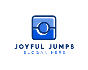 Blue Camera Photography App logo design