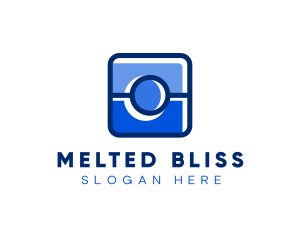 Blue Camera Photography App logo design