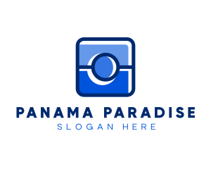 Blue Camera Photography App logo design