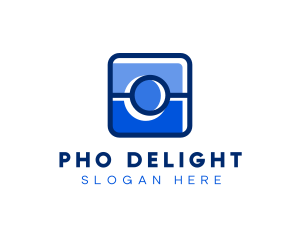 Blue Camera Photography App logo design