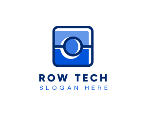 Blue Camera Photography App logo design