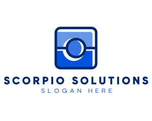 Blue Camera Photography App logo design