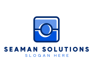 Blue Camera Photography App logo design