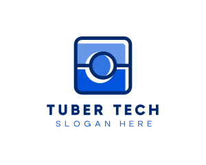 Blue Camera Photography App logo design