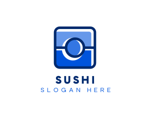 Blue Camera Photography App logo design