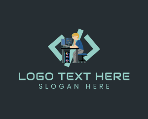 Geek - Computer Programmer Developer logo design