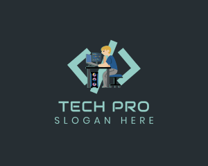 Computer Programmer Developer logo design