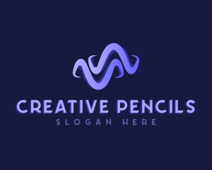 Creative Marketing Wave logo design