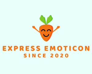 Emoticon - Smiling Carrot Vegetable logo design