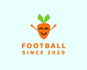 Mascot - Smiling Carrot Vegetable logo design