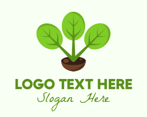 Home Gardening - Plant Gardening Pot logo design