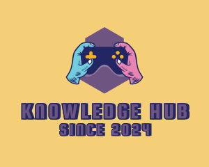 Arcade - Colorful Gamer Hands logo design