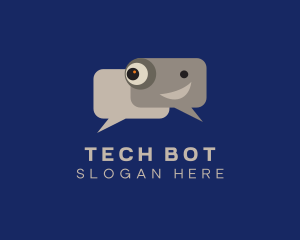 Message Chat Bot logo design