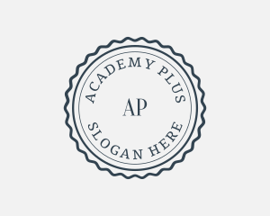 School Academy School Stamp logo design