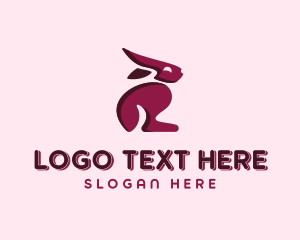 Modern - Bunny Rabbit Hare logo design