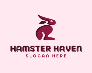 Hamster - Bunny Rabbit Hare logo design