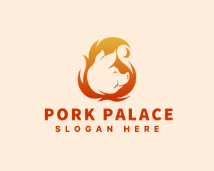 Pork - Pork Fire Grill logo design