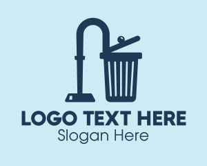 Vacuum - Hoover Trash Can logo design
