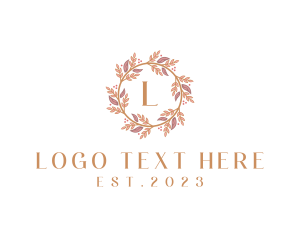 Gardening - Wedding Flower Wreath Florist logo design