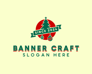 Christmas Tree Banner logo design