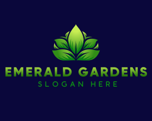 Leaf Grass Garden logo design